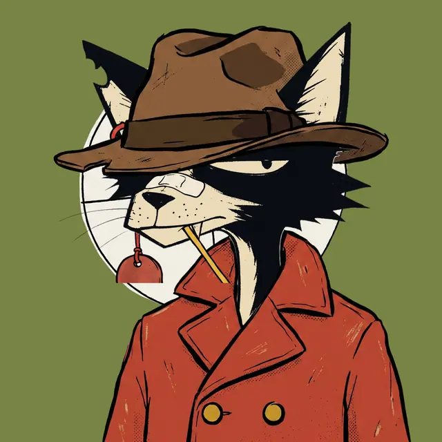 Broker #1807, a screenprinted alley cat.