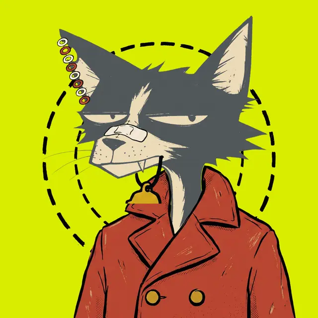 Broker #1812, a screenprinted alley cat.