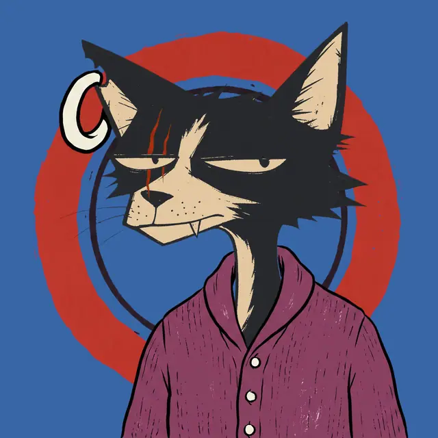 Broker #1814, a screenprinted alley cat.