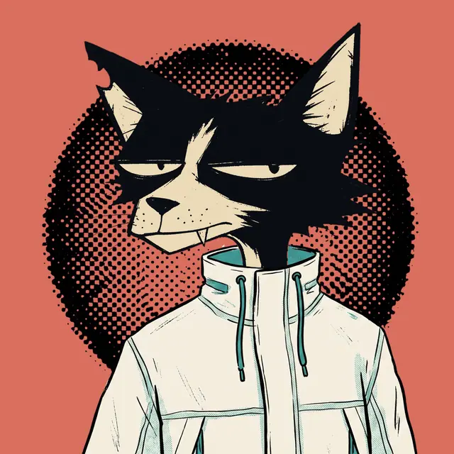 Broker #0182, a screenprinted alley cat.