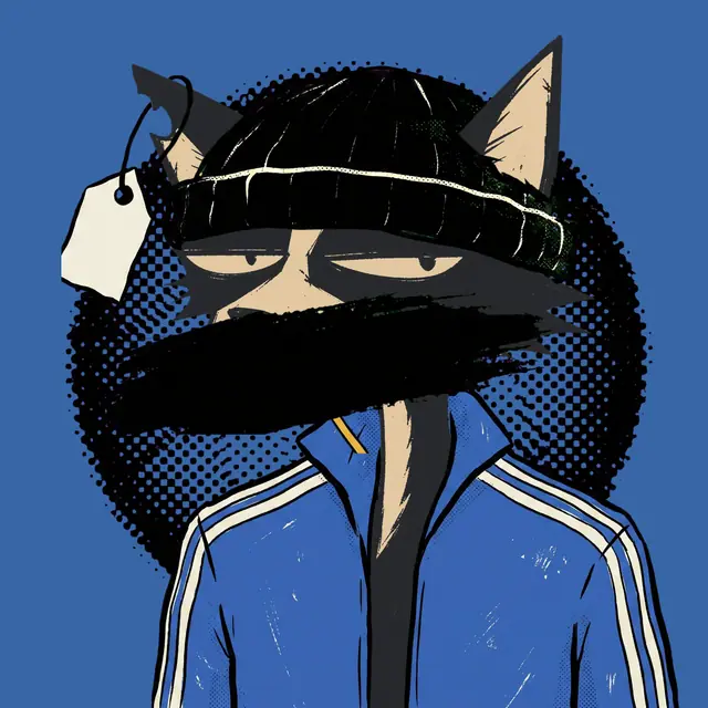 Broker #1821, a screenprinted alley cat.