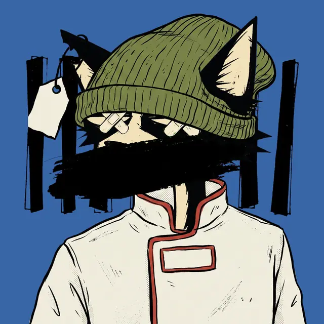 Broker #1823, a screenprinted alley cat.