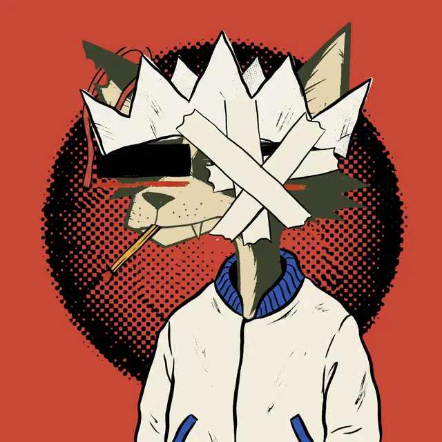 Broker #1827, a screenprinted alley cat.