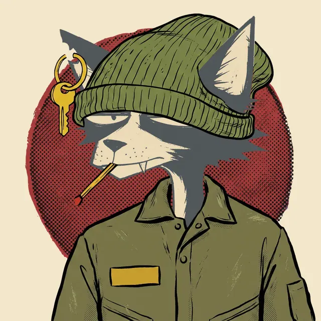 Broker #1831, a screenprinted alley cat.