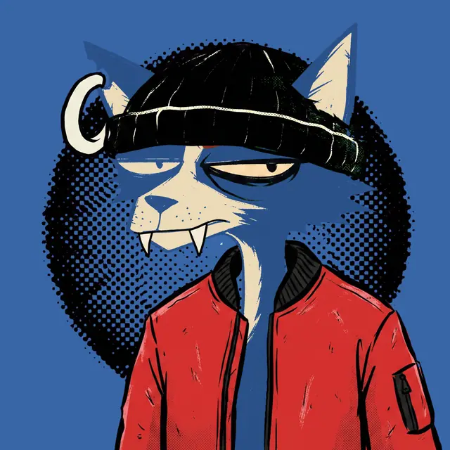 Broker #1838, a screenprinted alley cat.