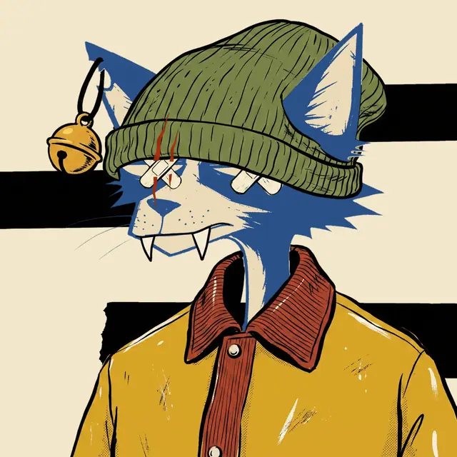 Broker #1846, a screenprinted alley cat.