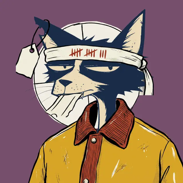 Broker #1849, a screenprinted alley cat.