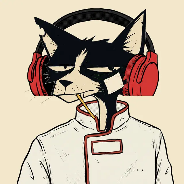 Broker #0185, a screenprinted alley cat.