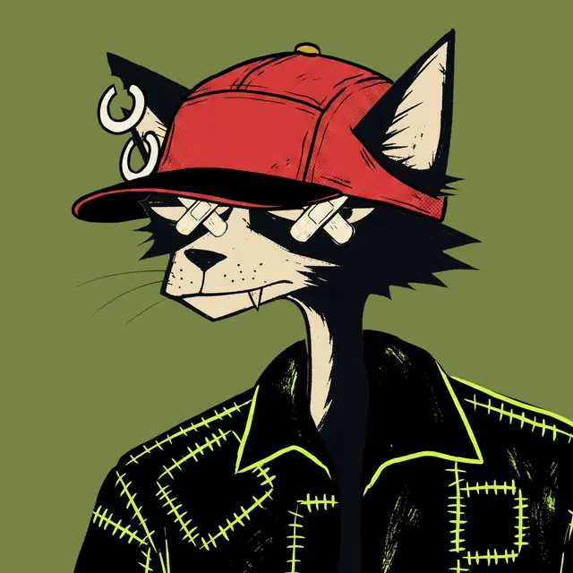 Broker #0186, a screenprinted alley cat.