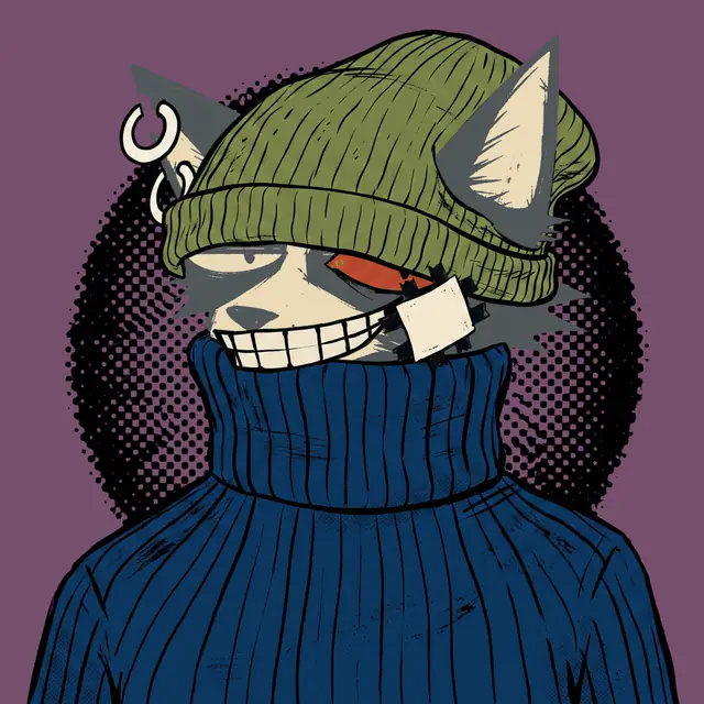 Broker #1860, a screenprinted alley cat.