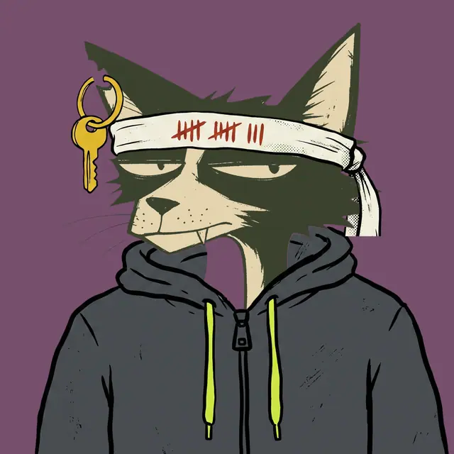 Broker #1864, a screenprinted alley cat.