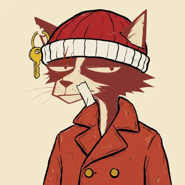 Broker #1886, a screenprinted alley cat.
