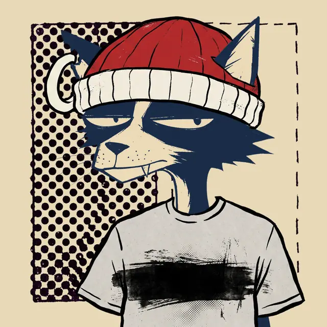 Broker #0189, a screenprinted alley cat.