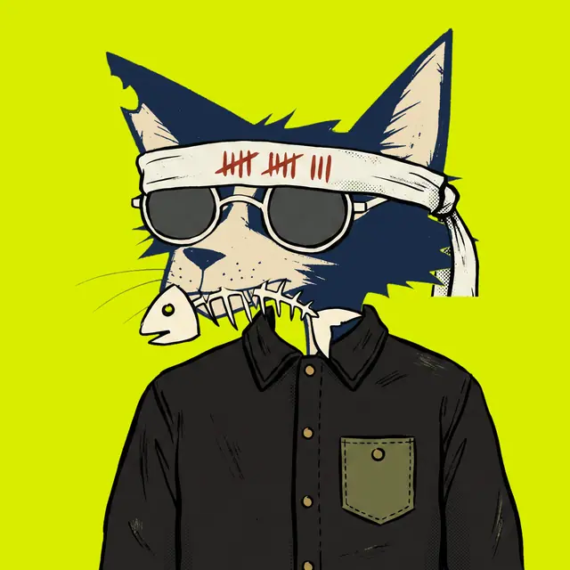 Broker #1891, a screenprinted alley cat.