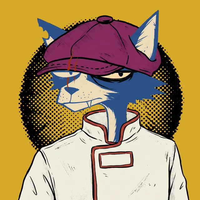 Broker #1894, a screenprinted alley cat.