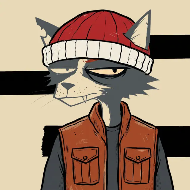 Broker #1898, a screenprinted alley cat.