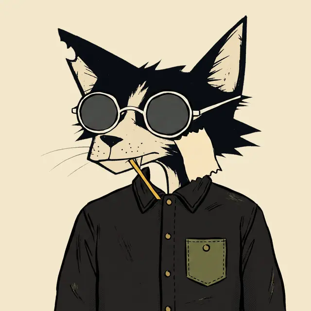 Broker #0190, a screenprinted alley cat.