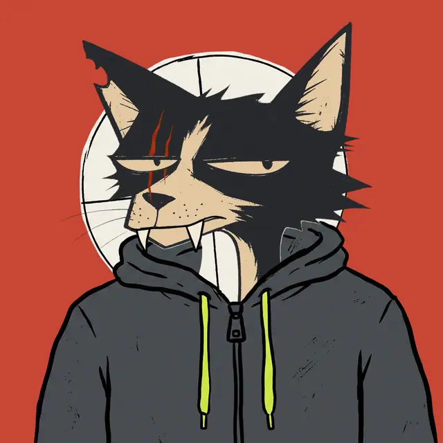 Broker #1902, a screenprinted alley cat.