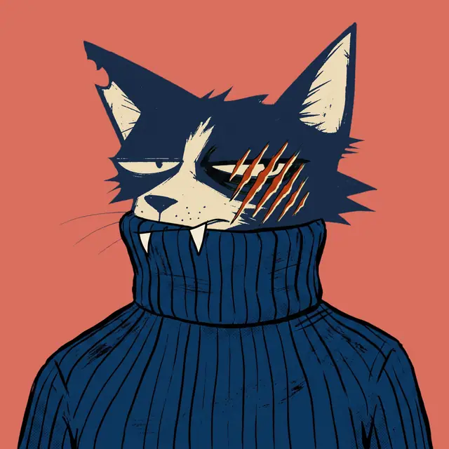Broker #1904, a screenprinted alley cat.