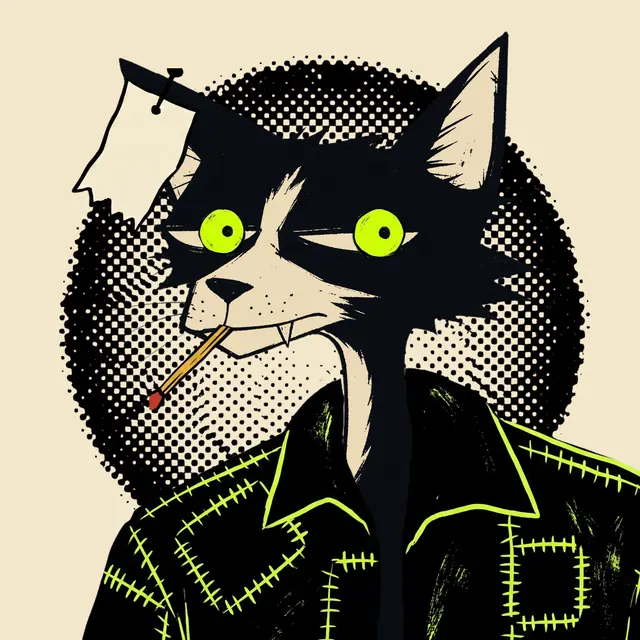 Broker #0191, a screenprinted alley cat.