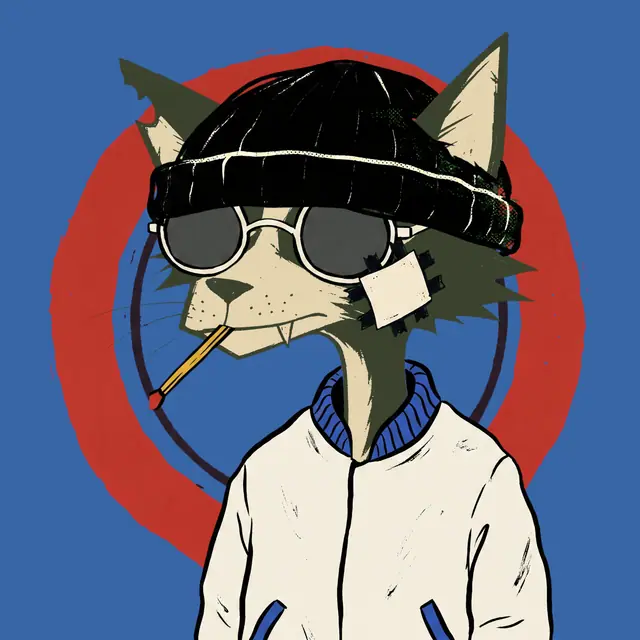 Broker #1914, a screenprinted alley cat.