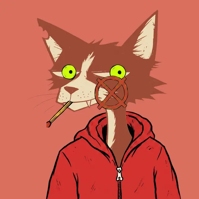 Broker #1916, a screenprinted alley cat.