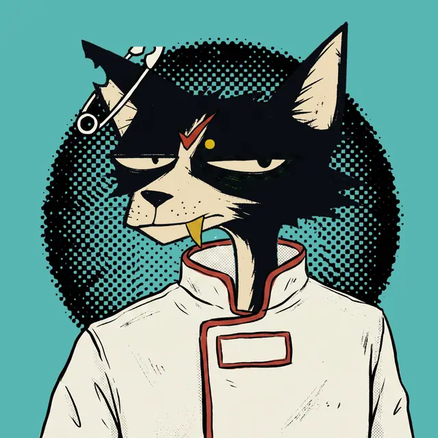 Broker #1917, a screenprinted alley cat.
