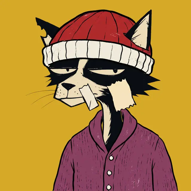 Broker #1920, a screenprinted alley cat.