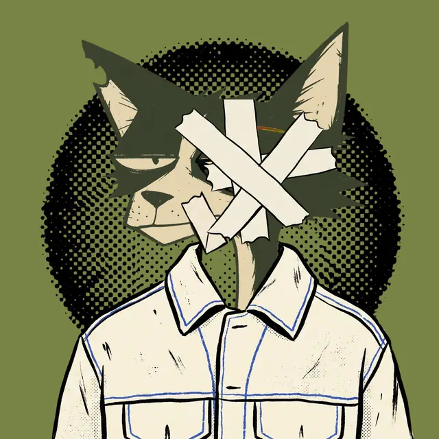 Broker #1921, a screenprinted alley cat.