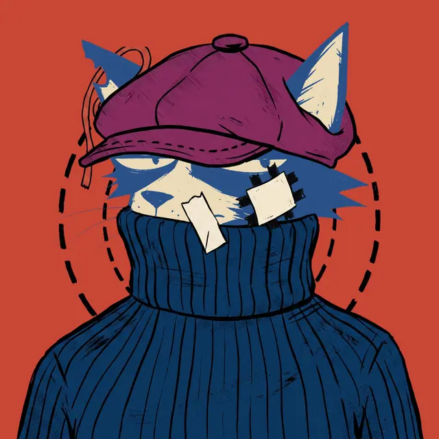 Broker #1928, a screenprinted alley cat.