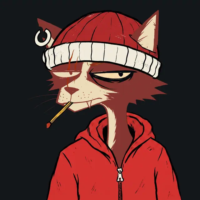 Broker #0193, a screenprinted alley cat.