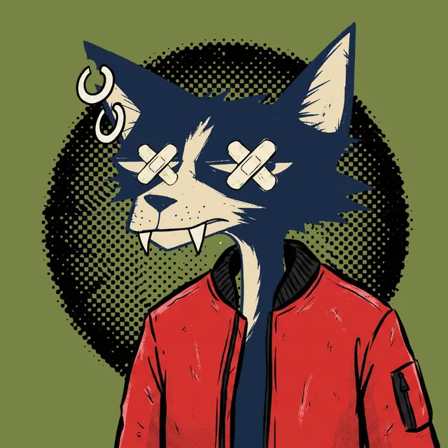 Broker #1938, a screenprinted alley cat.