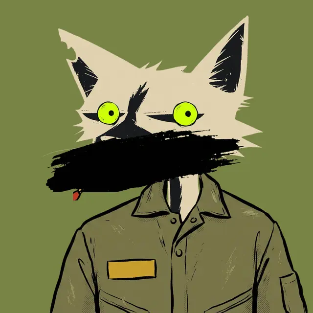 Broker #1939, a screenprinted alley cat.