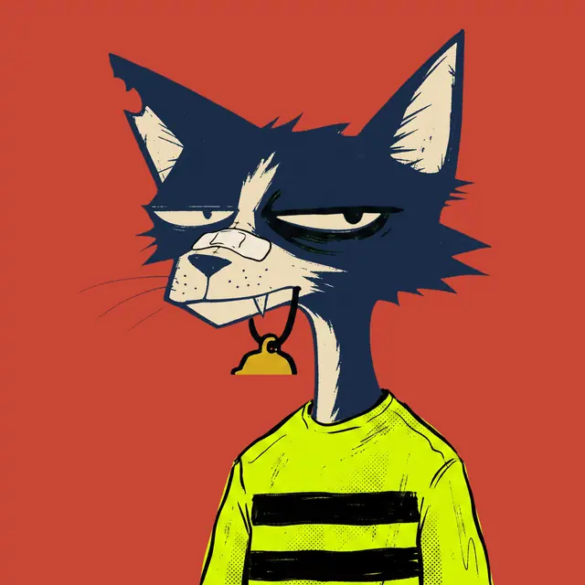 Broker #1943, a screenprinted alley cat.