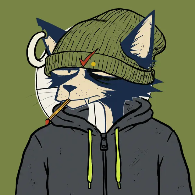 Broker #0195, a screenprinted alley cat.