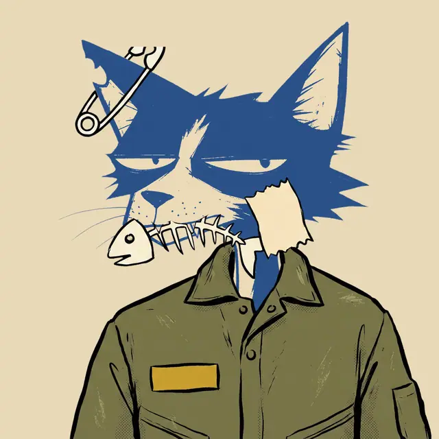 Broker #1950, a screenprinted alley cat.