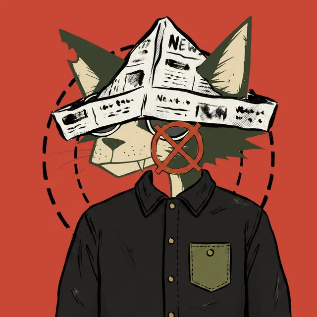 Broker #1956, a screenprinted alley cat.