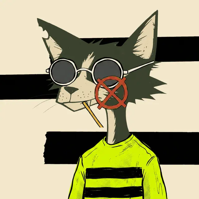 Broker #1959, a screenprinted alley cat.