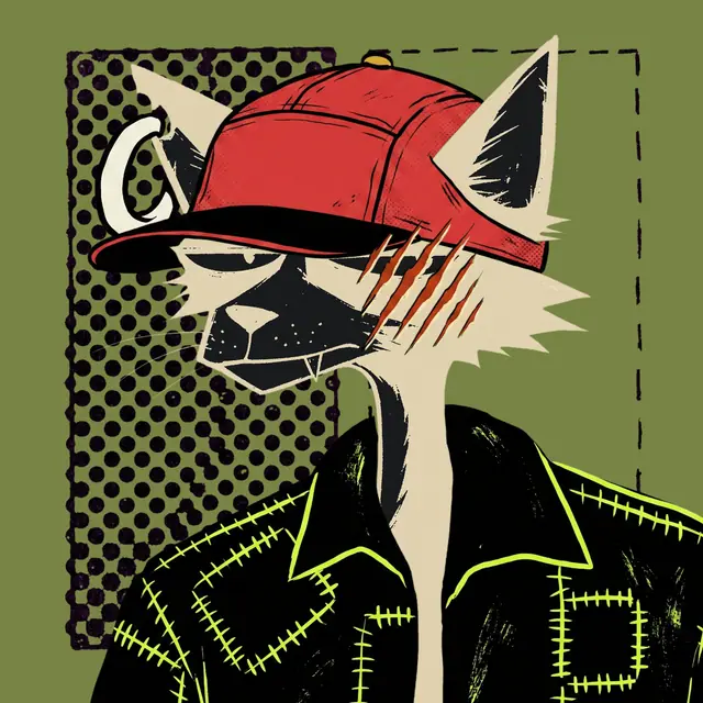 Broker #1960, a screenprinted alley cat.