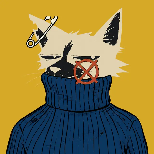 Broker #1962, a screenprinted alley cat.