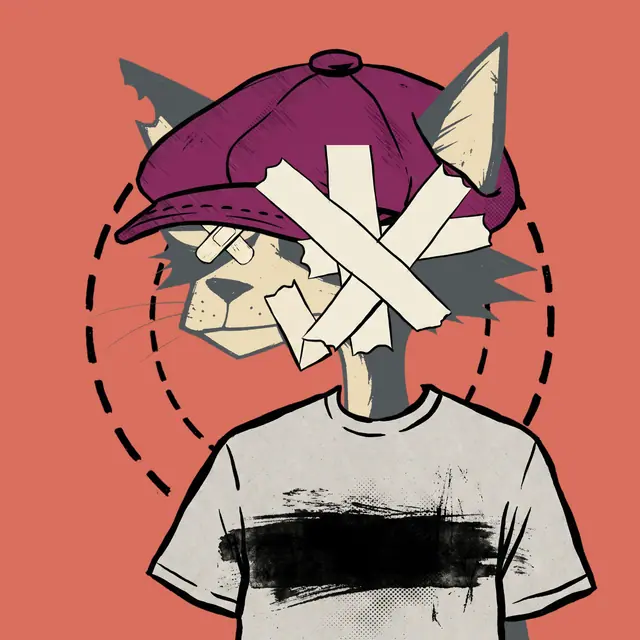 Broker #1968, a screenprinted alley cat.