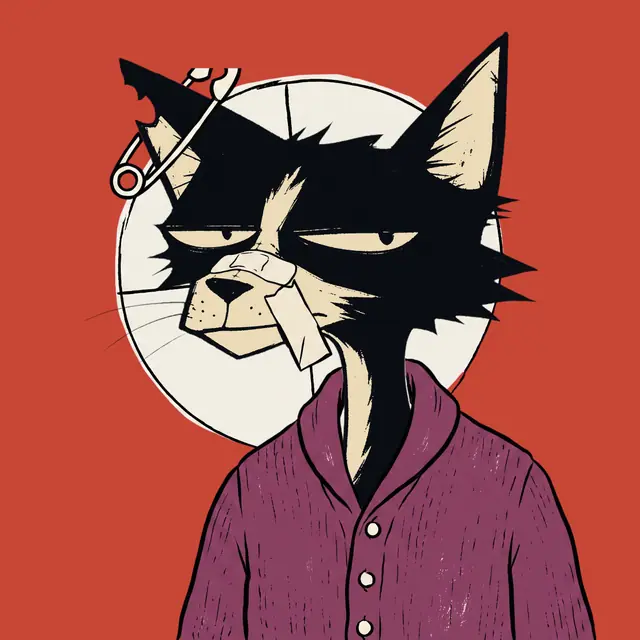 Broker #1971, a screenprinted alley cat.