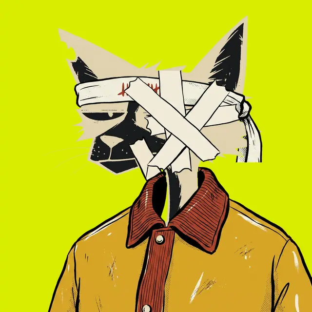 Broker #1975, a screenprinted alley cat.