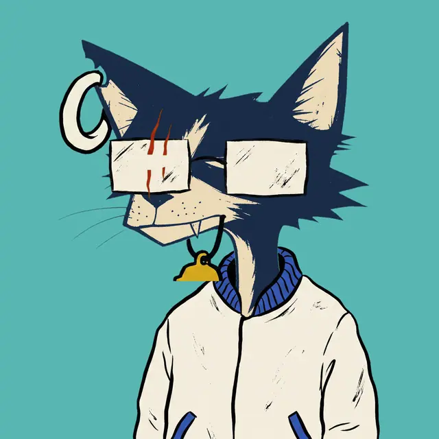 Broker #1977, a screenprinted alley cat.