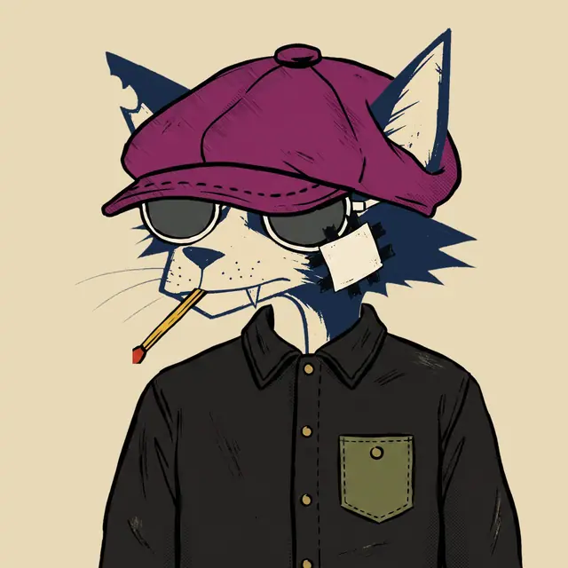 Broker #1980, a screenprinted alley cat.