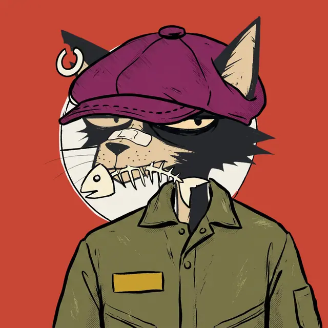 Broker #1985, a screenprinted alley cat.