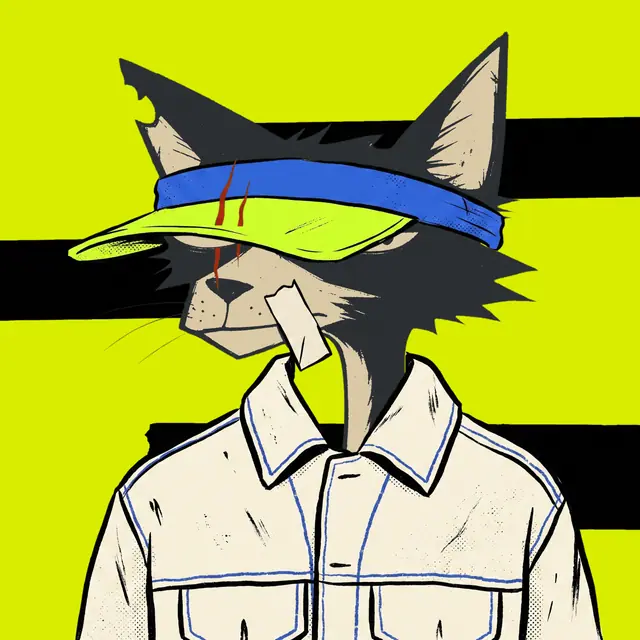 Broker #0200, a screenprinted alley cat.