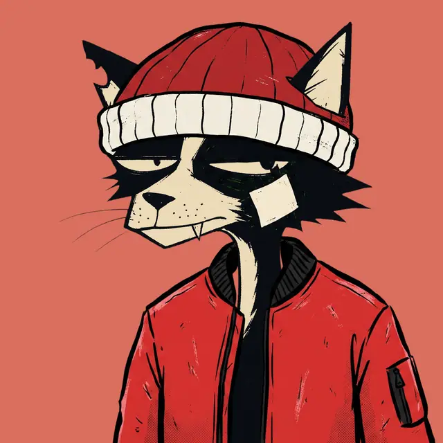 Broker #2002, a screenprinted alley cat.