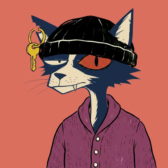 Broker #2005, a screenprinted alley cat.