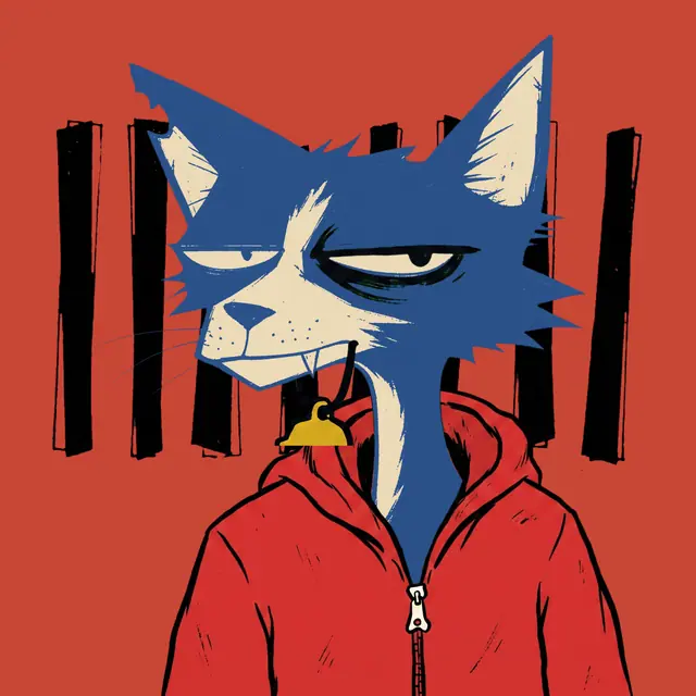 Broker #0202, a screenprinted alley cat.